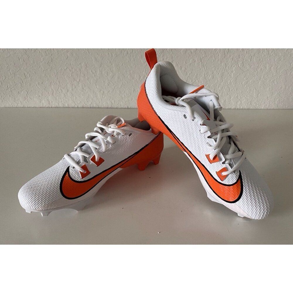Nike Vapor Edge Speed 360 2 White Orange Football Cleats FQ4045-100 Men’s 9